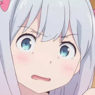 🤨 anime, girl, cartoon, expression, cute, manga telegram sticker