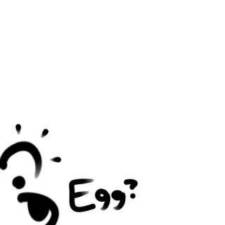 ❓ Egg? egg, question, cartoon, cute, simple telegram sticker