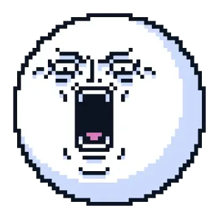 🤬 face, pixel art, screaming, angry, expression telegram sticker
