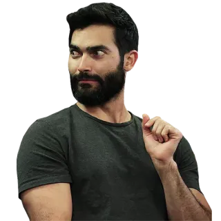 😮 uomo, barba, persona, adulto, ritratto, attore whatsapp sticker