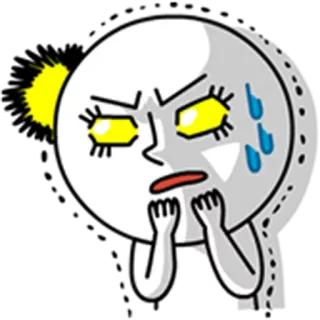 😰 การ์ตูน, อารมณ์, ตกใจ, ประหม่า, กังวล telegram sticker