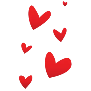 😍 serca, miłość, czerwone serca, walentynki, uczucie whatsapp sticker