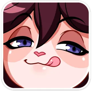 😋 Anime, Mignon, Chibi, Visage, Expression, Suffisant telegram sticker