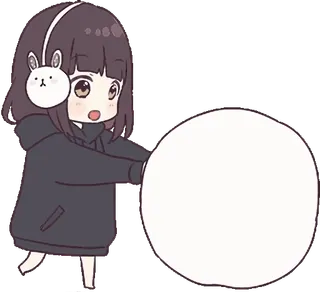 ❄️ Anime, Desenho animado, Personagem, Adesivo, Menina telegram sticker