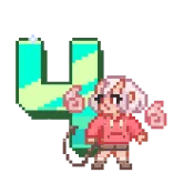 4⃣ 스티커, 캐릭터, 불쾌한 제스처, 픽셀 아트 telegram sticker