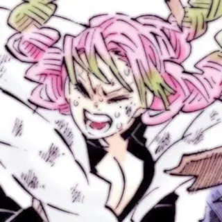 😫 Mitsuri Kanroji Demon Slayer Anime, Demon Slayer, Mitsuri Kanroji, Capelli rosa, Personaggio whatsapp sticker