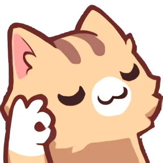 👌 แมว, โอเค, น่ารัก, ท่าทาง, อนุมัติ telegram sticker