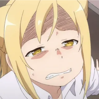 😒 Anime, müde, Gesichtsausdruck, Mädchen, genervt telegram sticker