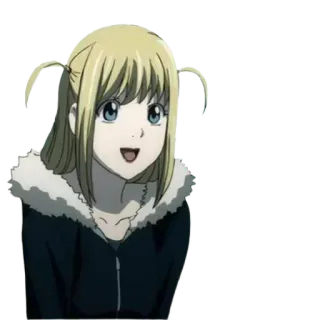 😀 Misa Amane Death Note 애니메이션, 캐릭터, 미사 아마네, 데스노트, 만화, 만화영화 whatsapp sticker