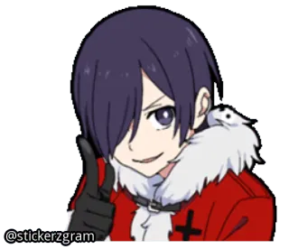 🎄 @stickerzgram Anime, Pulgar arriba, Personaje, Dibujo animado, Sticker telegram sticker