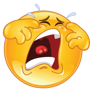 😭 emoji, pleurer, triste, contrarié, émotionnel, larmes telegram sticker