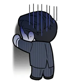 😨 cartoon, character, sad, stressed, anime, manga telegram sticker