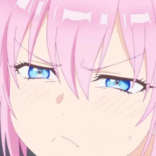 🌷 Anime, Mädchen, pinke Haare, süß, Manga, Gesichtsausdruck, Cartoon telegram sticker