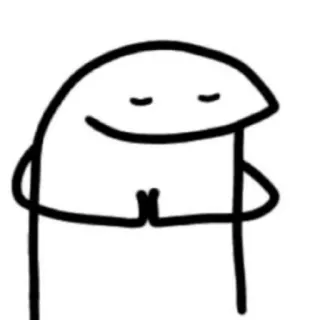🧪 Человечек, Мем, Мультфильм, Минимализм telegram sticker