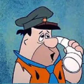 😛 Fred Flinstone The Flinstones 漫画, 面白い, 飲酒, ユーモア, 原始家族フリントストーン telegram sticker