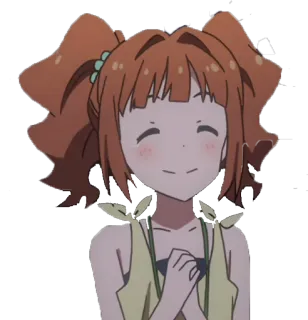 😊 Anime, Carino, Ragazza, Cartone animato, Sorridendo telegram sticker