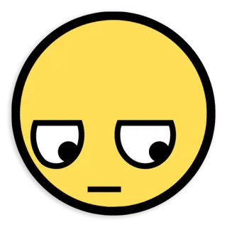 😔 Emoji, Expression, Visage, Jaune, Autocollant, Agacement whatsapp sticker