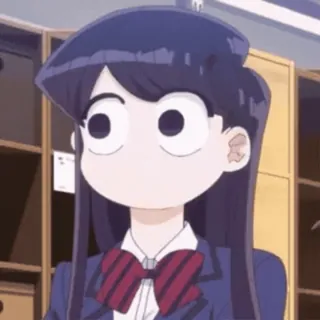 👀 Komi Shouko Komi Can't Communicate Anime, Komi Can't Communicate, Komi Shouko, lindo, uniforme escolar, Manga, tímido telegram sticker