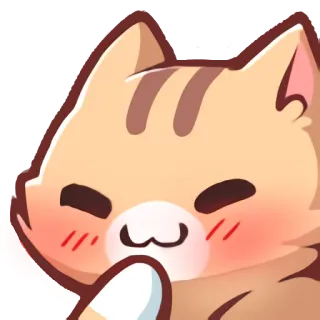 🤭 แมว, น่ารัก, จูบ, สัตว์, อิโมจิ telegram sticker
