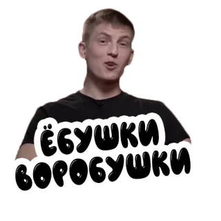 😧 ЁБУШКИ ВОРОБУШКИ offensive, slang, russian, swear word telegram sticker