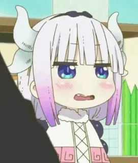 🍥 Kanna Kamui Miss Kobayashi's Dragon Maid Anime, Kanna, Drache, Süß, Mädchen, Cartoon whatsapp sticker