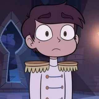 💫 Marco Diaz Star vs. the Forces of Evil dibujos animados, animación, personaje, príncipe, uniforme blanco whatsapp sticker