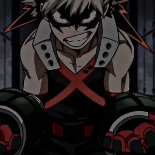 ❤️‍🔥 Katsuki Bakugo My Hero Academia Katsuki Bakugo, My Hero Academia, Anime, Manga, Superheld, Karakter, Explosie, Woede telegram sticker