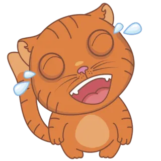 🤣 cat, laughing, crying, emoji, happy, funny telegram sticker