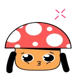 😘 Pilz, Kawaii, Niedlich, Cartoon, Sticker telegram sticker