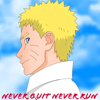 😊 Naruto NEVER QUIT NEVER RUN anime, naruto, never quit, never run telegram sticker