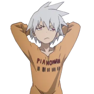 😕 PIANOMAN Anime, Pianista, Personaje, Dibujos animados whatsapp sticker