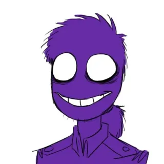 🙂 William Afton Five Nights at Freddy's paarse man, fnaf, schurk, horror, eng, videogame telegram sticker