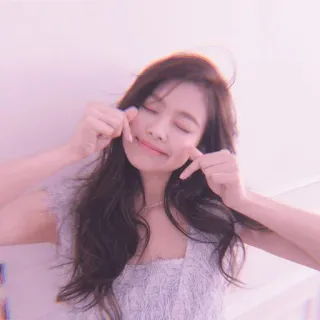 🍼 phụ nữ, nụ cười, Hàn Quốc, cô gái, chân dung, dễ thương telegram sticker