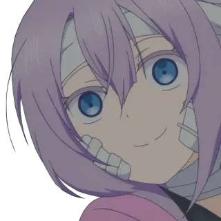 🙂 anime, girl, cute, character, sticker whatsapp sticker
