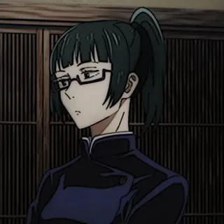 🎧 Maki Zenin Jujutsu Kaisen Anime, Manga, Personaje, Gafas, Pelo oscuro telegram sticker