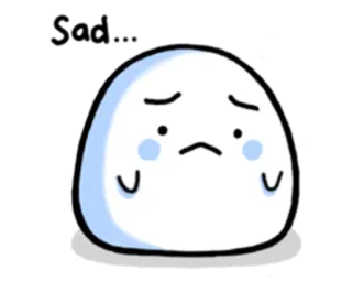 ☹ Doodle triste, garabato, simple, lindo, minimalista whatsapp sticker