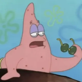 ✨ Patrick Star Spongebob Squarepants 派大星, 海绵宝宝, 卡通, 搞笑, 傻, 角色 telegram sticker