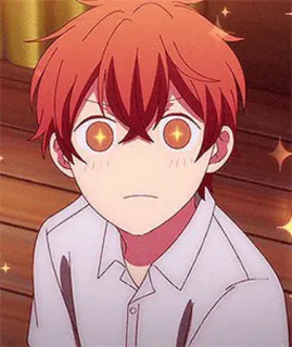 🥺 Аниме, Манга, Мультфильм, Мальчик, Милый, Блестки telegram sticker