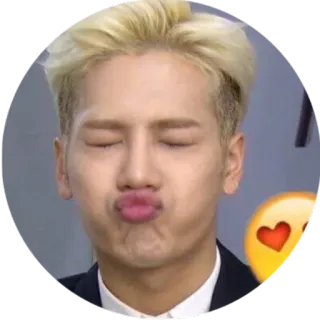 😍 kpop, asiático, beso, corazón, emoji, masculino, persona, retrato telegram sticker