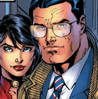 💎 Superman Comic, Superheld, Mann, Frau, Brille telegram sticker