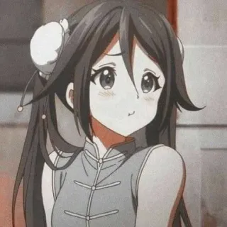 💖 Fille anime, Dessin animé, Mignon, Japonais, Vêtement traditionnel, Sourire telegram sticker