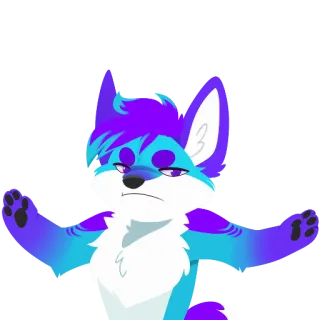 🤷‍♂️ zorro, furry, dibujos animados, animal telegram sticker