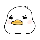 🤨 duck, cute, angry, animal, cartoon, bird whatsapp sticker