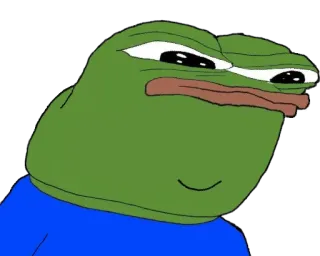 😕 Pepe the Frog Pepe, frog, meme, Internet meme telegram sticker