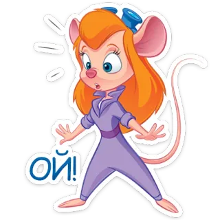 😬 Gadget Hackwrench Chip 'n Dale: Rescue Rangers ой! kartun, tikus, Disney, gawai, Chip 'n Dale Rescue Rangers telegram sticker