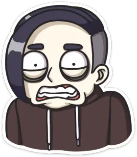 😬 cartone animato, personaggio, adesivo, uomo, illustrazione whatsapp sticker