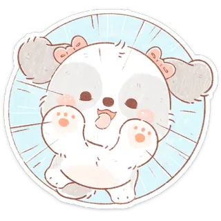 🐾 anak anjing, anjing, lucu, kartun, stiker, hewan, ceria telegram sticker