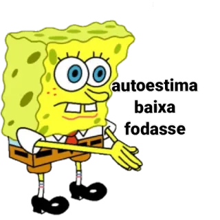 😞 Spongebob autoestima baixa fodasse spongebob, cartoon, fodasse, autoestima, sticker telegram sticker