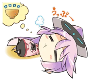 😵 ふっふっ Anime, Desenho animado, Kawaii, Fofo, Ilustração, Chibi telegram sticker