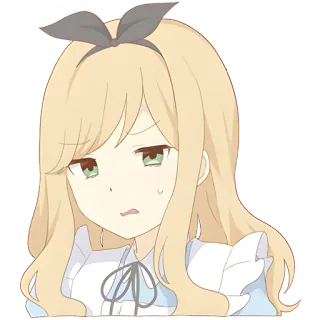 😏 anime, cute, girl, cartoon telegram sticker